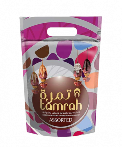 Tamrah Chocolate Covered Dates 4 Flavors Zipper Bag (600gm)